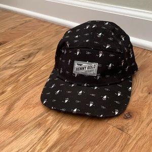 Benny Gold Five Panel Leather StrapBack